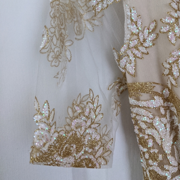 Southern fried chic gold sparkle country dress - Picture 4 of 8